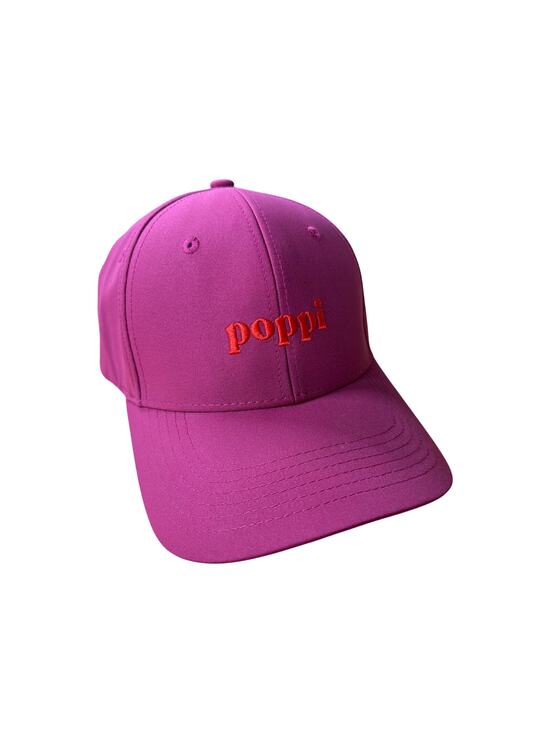 Poppi Accessories - Poppi Pink Embroidered Logo Hat Adjustable Baseball Cap